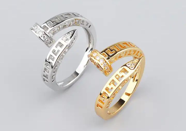 Amedly.™ Hollow Nail Bangle & Ring