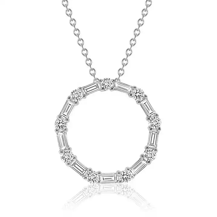 Amedly.™ Halo Pendant Necklace